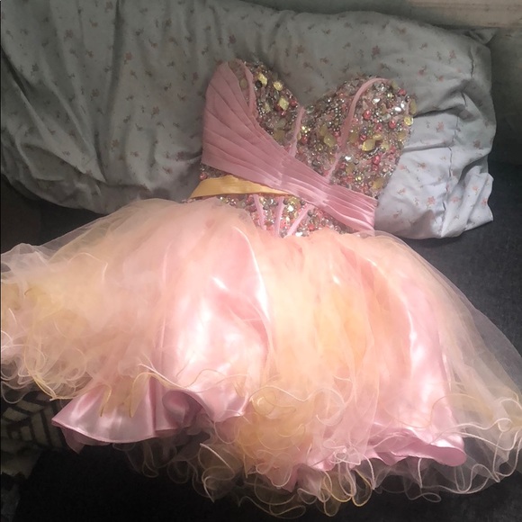 Pink stoned dress